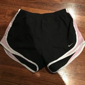 Pink and black nike shorts!